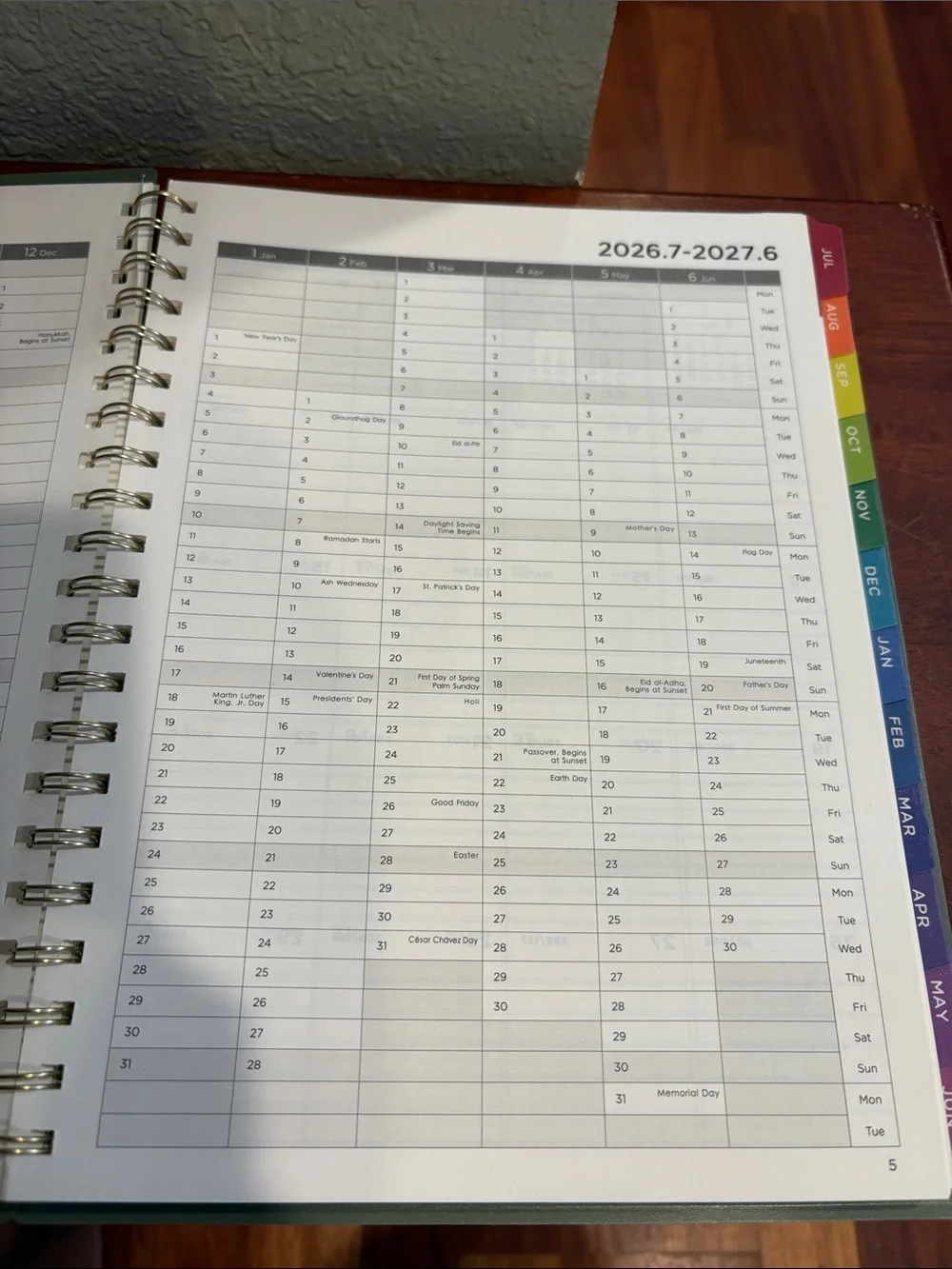 2026-2027 Spiral Academic Planner in Sage Green - New
